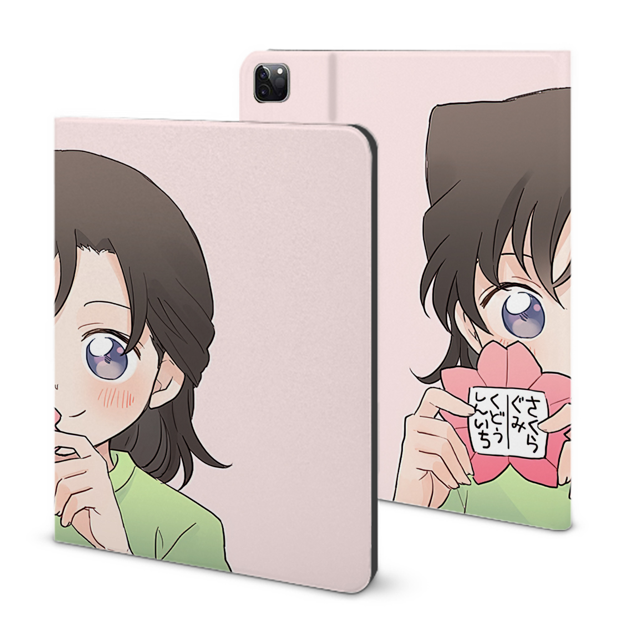 （画像用） 名探偵コナン Detective Conan IPad ケース ブック型 PUレザー TPU 耐衝撃 軽量 薄型 ペン収納なし 全面保護 IPad 各モデル対応